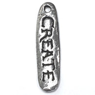 Running Low, CREATE Dangle Pendant Pewter 1 -3/8" from Green Girl Studios #G578