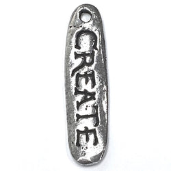 Running Low, CREATE Dangle Pendant Pewter 1 -3/8" from Green Girl Studios #G578