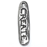 Running Low, CREATE Dangle Pendant Pewter 1 -3/8" from Green Girl Studios #G578