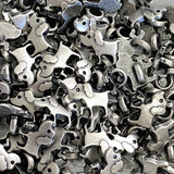 BULK DEAL, 144 Buttons, Tiny Silver Dog 1/2" / 12mm Metal, Shank Back, #FJ-30-144