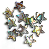 Re-Stocked Tiny Abalone Star Beads, 3/8", Deep Colors, 10mm, Pack of TEN Beads, #LP-121