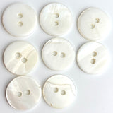 White River Shell 5/8" Iridescent 2-hole 15mm Button, Pack of 8 for $4.80  #SK-0022