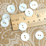 White River Shell 5/8" Iridescent 2-hole 15mm Button, Pack of 8 for $4.80  #SK-0022
