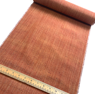 Terra Cotta Pumpkin Slubby-Textured Handwoven Tsumugi Kimono Silk from Japan By the Yard, #287