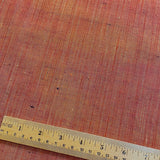 Moab Cabernet Sunset, Streaky Slubby-Textured Handwoven Tsumugi Kimono Silk from Japan By the Yard, #287