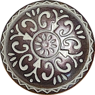 Deeper Sale, Brown/Gray Sunpath, 15/16" Metal Copperish Button Shank Back  #SWC-38