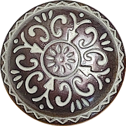 Deeper Sale, Brown/Gray Sunpath, 15/16" Metal Copperish Button Shank Back  #SWC-38