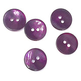 Re-Stocked, 1/2" Dark Purple Pearl Shell 2-hole 13mm Button, Per Button #189-D
