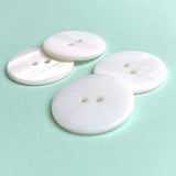 Re-Stocked, White River Shell 1" Iridescent Pearl 26mm Round 2-Hole Buttons, 25mm, PACK OF 4   Item #LP-105