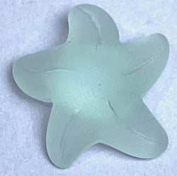Re-Stocked, Seafoam Green Starfish 3/4" Recycled Tumbled "Sea" Glass Button   #L-963