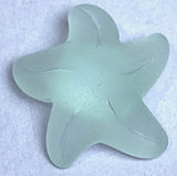 Re-Stocked, Seafoam Green Starfish 3/4" Recycled Tumbled "Sea" Glass Button   #L-963