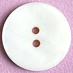 White River Shell 13/16" Iridescent 2-hole, 20mm, Per Button  #0024