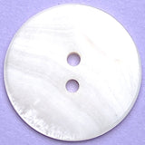 Re-Stocked, White River Shell 1" Iridescent Pearl 26mm Round 2-Hole Buttons, 25mm, PACK OF 4   Item #LP-105