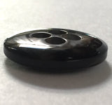 LAST ONES Ocean Button 7/8", Black Swirls, 4 Holes