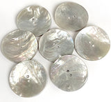SALE, Moonrise 1.5" MOP LARGE Shell Button, Iridescent, 38mm, Per Button #SK-0032