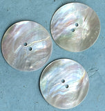 SALE, Moonrise 1.5" MOP LARGE Shell Button, Iridescent, 38mm, Per Button #SK-0032