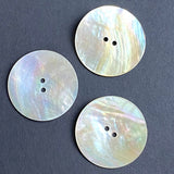 Running Low, Moonrise 1- 3/4" Mother of Pearl Shell, Iridescent, X-Large 2-Hole 45mm Button  #D-0010