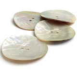 Running Low, Moonrise 1- 3/4" Mother of Pearl Shell, Iridescent, X-Large 2-Hole 45mm Button  #D-0010