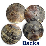 Running Low, Moonrise 1- 3/4" Mother of Pearl Shell, Iridescent, X-Large 2-Hole 45mm Button  #D-0010