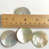 Moonrise Mother of Pearl Shell, 1-3/8" Iridescent Large 2-Hole Button 34mm #D-4800