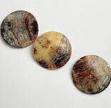Moonrise Mother of Pearl Shell, 1-3/8" Iridescent Large 2-Hole Button 34mm #D-4800