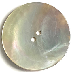 Moonrise Mother of Pearl Shell, 1-3/8" Iridescent Large 2-Hole Button 34mm #D-4800