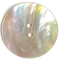 Running Low, Moonrise Mother of Pearl Shell, 1-3/16" Iridescent 2-Hole Button 30mm #SK-0031