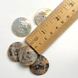 Re-Stocked, Moonrise Mother of Pearl Shell, 1" Iridescent 2-Hole Button 25mm #SK-0030