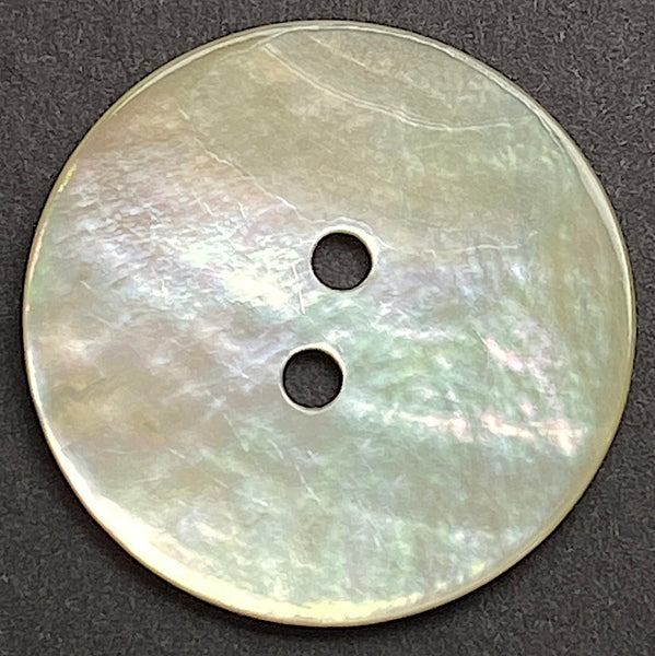 Re-Stocked - Moonrise Mother of Pearl Shell, 1" Iridescent 2-Hole Button 25mm #SK-0030