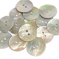 Bulk Deal of 50: Moonrise Mother of Pearl Shell, 3/4" Iridescent 2-Hole Button 19mm #KB-961-50