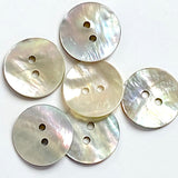 Moonrise Mother of Pearl Shell, 9/16" Iridescent 2-Hole Button 14.5mm. Pack of TWENTY   #KB-945
