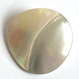 Last of These, Two-Shell "Moonslice" Abstract Dome Shape, Shank Back Button, 3/4"  #672