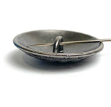Dark Silver Canyon Sunflower 1" /25mm Concho Style Button, 'Hidden' D-Shape Shank  #SWC-151