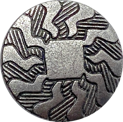 Rancho de Taos, Tiny 7/16" Shank Back Button, Silver Color 11mm  #FJ-50