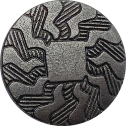 Rancho de Taos, Tiny 7/16" Shank Back Button, Silver-Gray Color 11mm  #FJ-50
