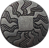 Rancho de Taos, Tiny 7/16" Shank Back Button, Silver-Gray Color 11mm  #FJ-50