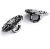 Rancho de Taos, Tiny 7/16" Shank Back Button, Silver Color 11mm  #FJ-50