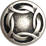 Woven Rim, 3/4" Shank Back Button, Silver Color 18mm  #FJ-53