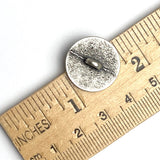Woven Rim, 3/4" Shank Back Button, Silver Color 18mm  #FJ-53