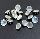 Smaller Size, White Faux Pearl Western Shirt Buttons Not Snaps, Shank Back 11mm / 7/16", Pack of 20  #KB-808