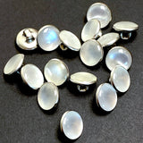 Smaller Size, White Faux Pearl Western Shirt Buttons Not Snaps, Shank Back 11mm / 7/16", Pack of 20  #KB-808