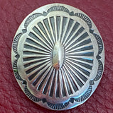 STERLING Silver Sunburst Oval Screw Back Concho, 1-3/8" x 1-1/8",  # SW-350