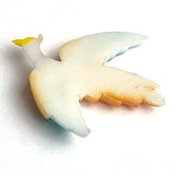 Tropical Bird Hand-Painted Plastic Vintage Flat-Back Embellishment from Japan, 3/4" Pack of 20 #VB-35