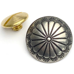Re-Stocked, STERLING Southwest Sunflower Concho, 5/8" Screw Back  #SW-271