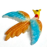 Tropical Bird Hand-Painted Plastic Vintage Flat-Back Embellishment from Japan, 3/4" Pack of 20 #VB-35