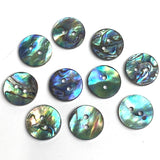 Greens & Blues 5/8" Vivid Abalone 2-Hole Button 15mm, Per Button #0034