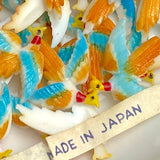 Tropical Bird Hand-Painted Plastic Vintage Flat-Back Embellishment from Japan, 3/4" Pack of 20 #VB-35