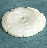 Vintage White Pearly Flower Shell Buttons 3/4" 8 Petals 19mm, Natural Off-White, Pack of SIX #VB-38