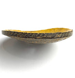 SALE Mustard Yellow-Brown Rustic Extra Large Coconut Button "Rustica"  2-1/4" Scooped