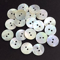 Re-Stocked Bulk Deal, Moonrise Mother of Pearl Shell, 1/2" Iridescent 2-Hole Button 13mm. Pack of 80   #KB-802-80